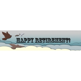 Happy Retirement Banner 8ft x 2ft